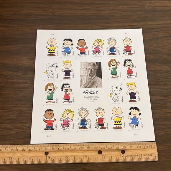 Collectible Charlie Brown Snoopy Charles Schulz centennial 2022 Forever stamps - Picture 3 of 5